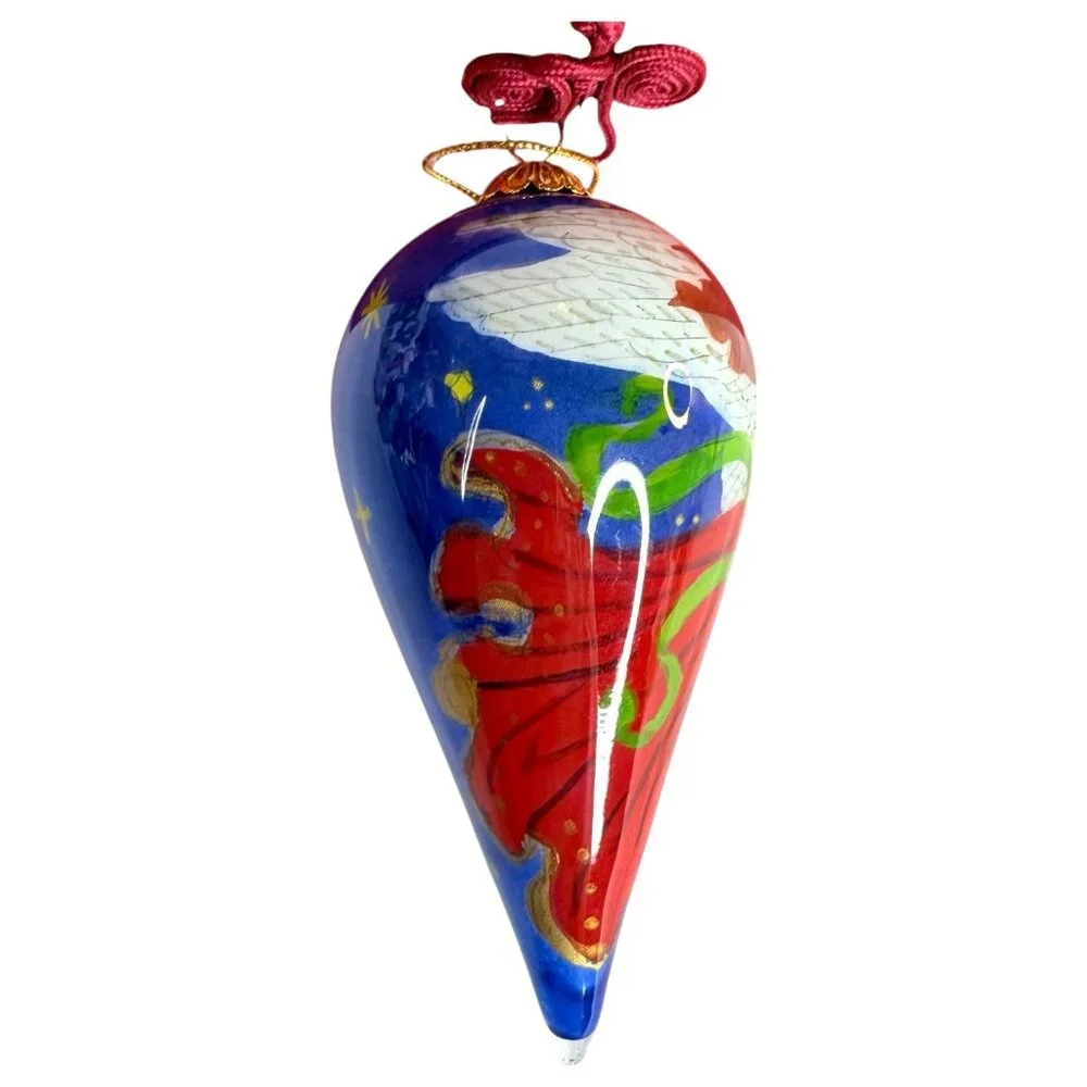 Pier 1 Imports Li Bien Angel With Harp Christmas Ornament 2010 In Red Box